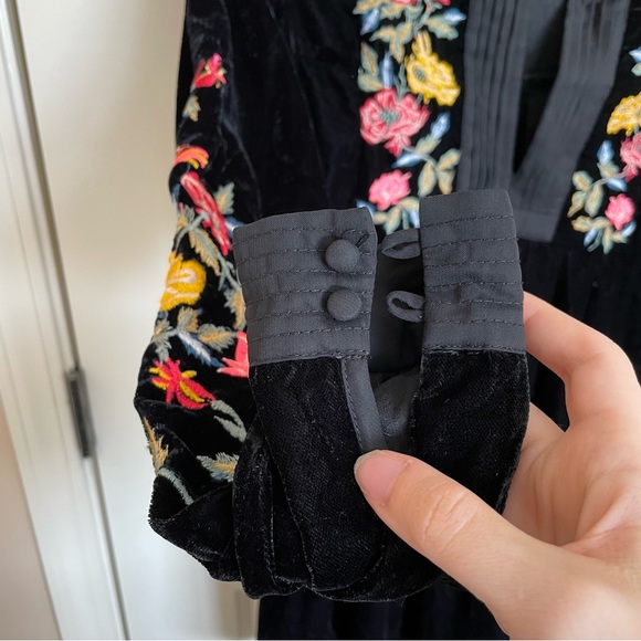 Free People Mia Embroidered Velvet Tunic Mini Dress - Picture 7 of 8